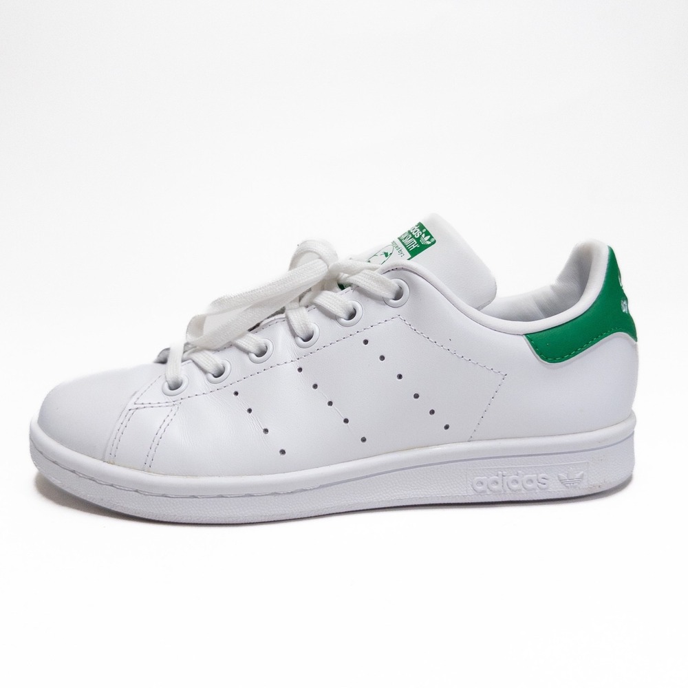 Adidas Stan Smith J Youth 3.5‎ White Green Kids Classic Sneakers M20605